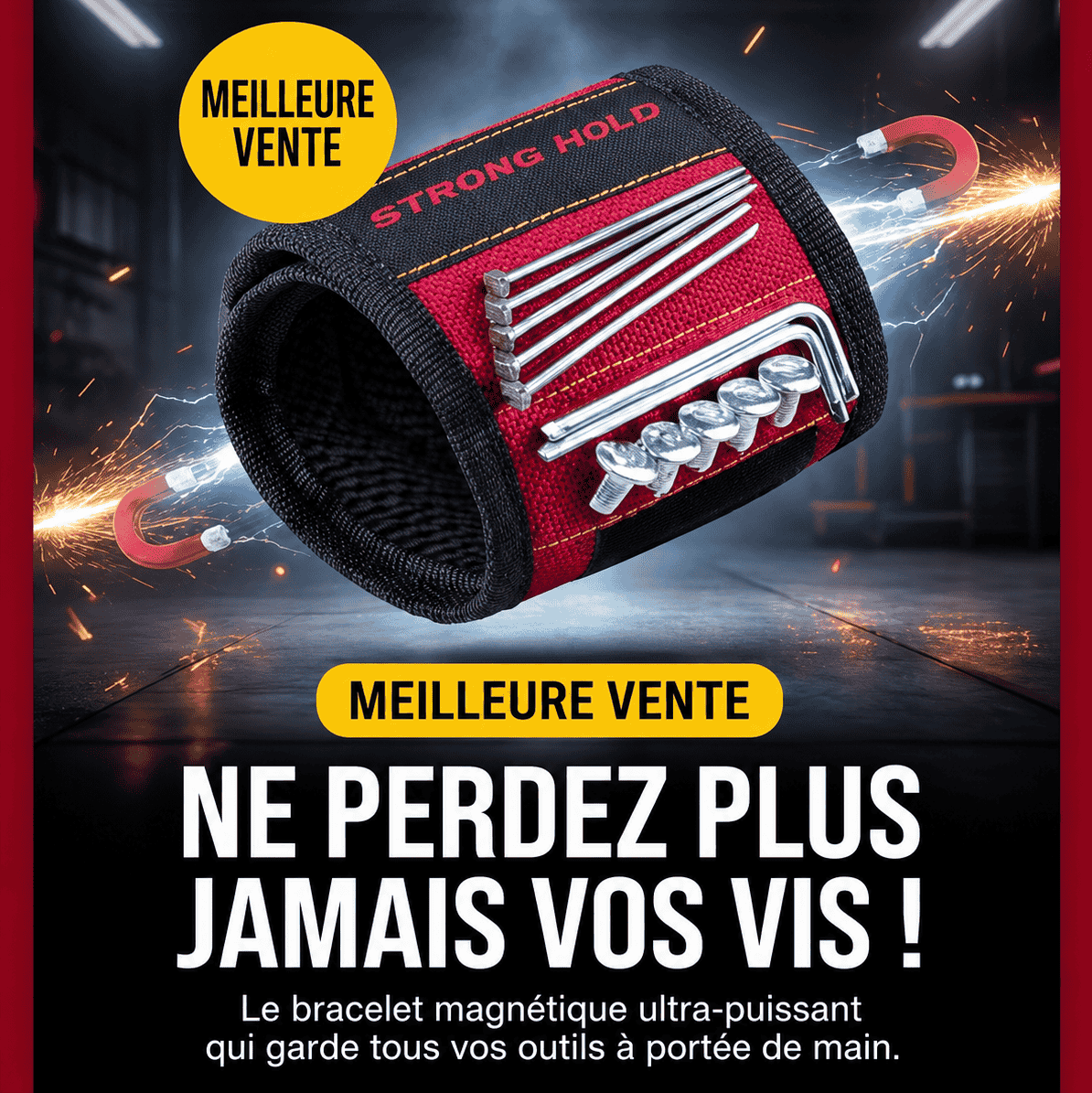 Bracelet Magnétique Porte-Outils